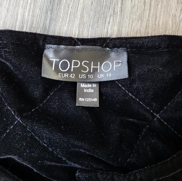 Topshop Velvet Beaded Padded Short Kimono Black {US size 10} - Picture 4 of 16